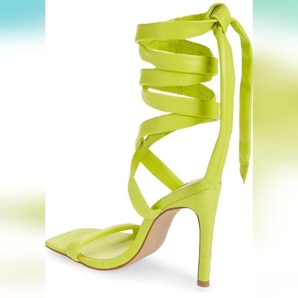 Steve Madden Utilize Tie Up Stiletto in Yellow - Picture 4 of 6